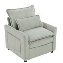 Modern Single Seat Accent Chair With Side Storage Pockets by HouseOfZazla