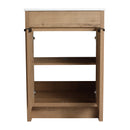 24" Freestanding Bathroom Vanity with White Ceramic Sink & 2 Soft-Close Cabinet Doors ((KD-PACKING),BVB02424IMO-G-