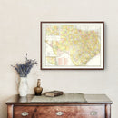 Vintage Map of Texas 1918
