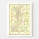 Vintage Map of Utah 1899