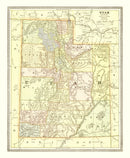 Vintage Map of Utah 1899