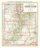 Vintage Map of Utah 1916