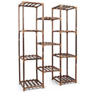 Multi-tier Wooden Plant Stand 11 Potted Flower Display Shelf Rack Vase Holder for Patio Balcony Garden