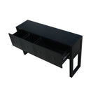 Geometric Carved Console Table With 3 Soft Close Drawers by HouseOfZazla