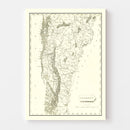 Vintage Map of Vermont 1804