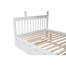 Bunk Bed With Twin Size Trundle, Storage And Guard Rail For Bedroom by HouseOfZazla