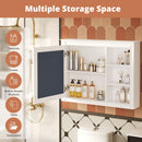 Wall Mounted Medicine Cabinet With Mirror, Adjustable Shelf - White by Unique Piece Furniture