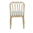 5 PCS Outdoor Dining Set for 4 with Acacia Wood Top & Rattan Chairs