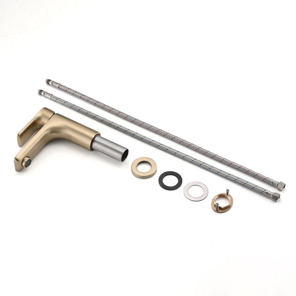 Modern Bathroom Sink Faucet Single Handle Brass Countertop Mount, photo 10 of 15