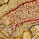 Vintage Map of New York City, New York 1821