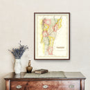 Vintage Map of Vermont 1823