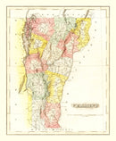Vintage Map of Vermont 1823