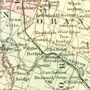 Vintage Map of Vermont 1855