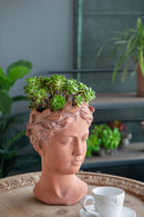 D6X9" Visage Head Bust Planter - Brown by HouseOfZazla