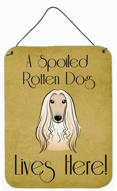 Afghan Hound Spoiled Dog Lives Here Wall or Door Hanging Prints BB1492DS1216