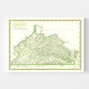 Vintage Map of Virginia 1804