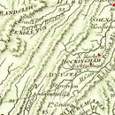Vintage Map of Virginia 1804