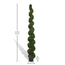 Artificial Outdoor UV Resistant Plastic Boxwood Topiary Spiral Tree by HouseOfZazla