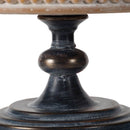 Wooden Display Stand With Beaded Trim - Black Brown by HouseOfZazla