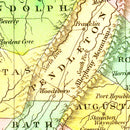 Vintage Map of Virginia 1824