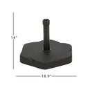 Umbrella Base With Hexagonal Shape - Black by HouseOfZazla