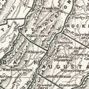 Vintage Map of Virginia 1842