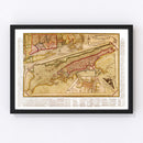 Vintage Map of New York City, New York 1821