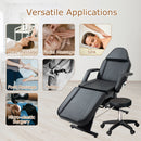 Massage Salon Tattoo Chair With Two Trays Esthetician Bed With Hydraulic Stool, Multi-Purpose 3-Section Facial Bed Table, Adjustable Beauty Barber Spa Beauty Equipment by HouseOfZazla