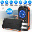 Portable Solar Charger 49800mAh Power Bank External Battery Pack 22.5W PD Fast Charging Built in 4 CablesÊ15W Wireless Charging LED Flashlight for Cam
