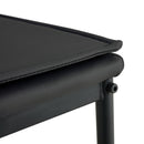 5 Pieces Dining Table Set for 4, Kitchen Room Tempered Glass Dining Table, 4 Faux Leather Chairs, Black