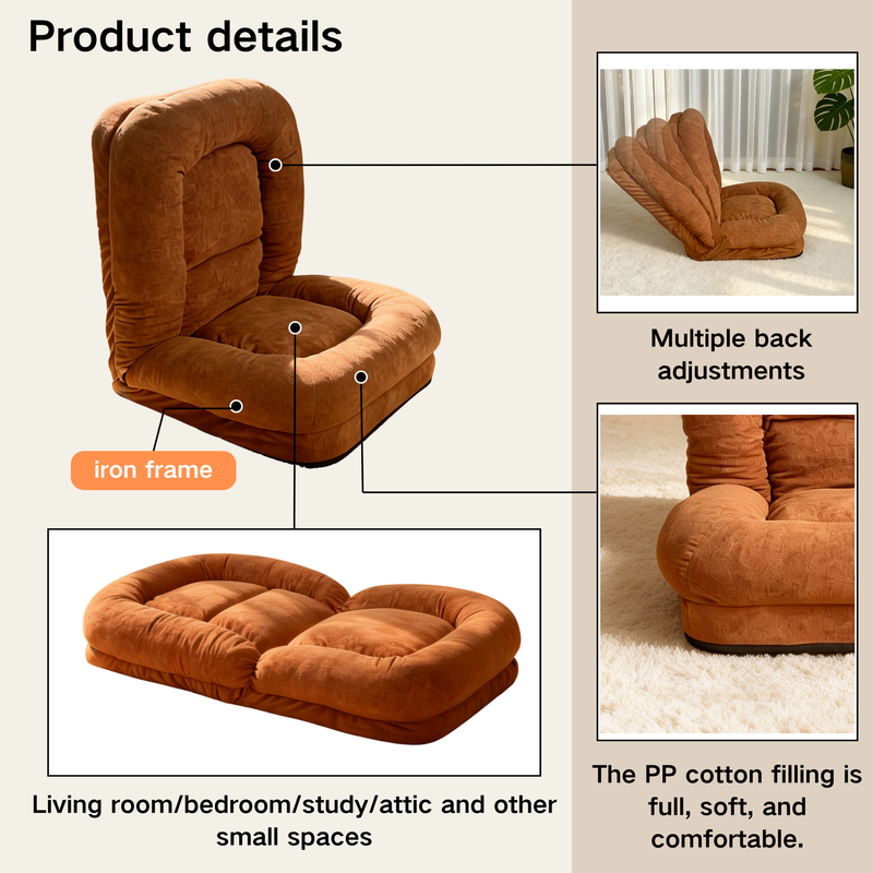 Egg Tart Lazy Sofa - Multi-Segment Folding, photo 5 of 10