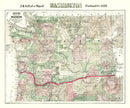 Vintage Map of Washington 1889