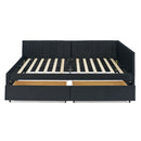 Upholstered Tufted Daybed Frame With Storage Drawers by HouseOfZazla