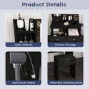 Modern Small Vanity Desk With 3 LED Lighting Modes, 3 Drawers