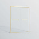 Double Sliding Shower Door, Semi-Frameless Bypass Bathroom Sliding Door With 1/4" (6 Mm) Tempered Glass For Walk-In Shower by HouseOfZazla