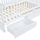 Daybed With Fence Guardrails And 2 Drawers, Split Into Independent Floor Bed & Daybed by HouseOfZazla