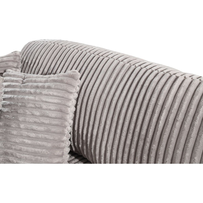 Modern CorduroyCorner sofa Sleeper Sofa Couch With Comfy Deep Seat& 6 Pillows