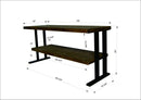 Media Console Table With One Shelf To Your Home Decor - Natural / Black by HouseOfZazla
