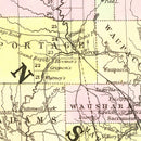 Vintage Map of Wisconsin 1854