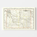 Vintage Map of Wyoming 1884