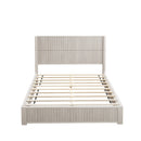 Platform Bed Frame With Headboard, Floor Standing Design by HouseOfZazla
