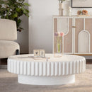 Fluted Storage Table with Lift-Off Lid