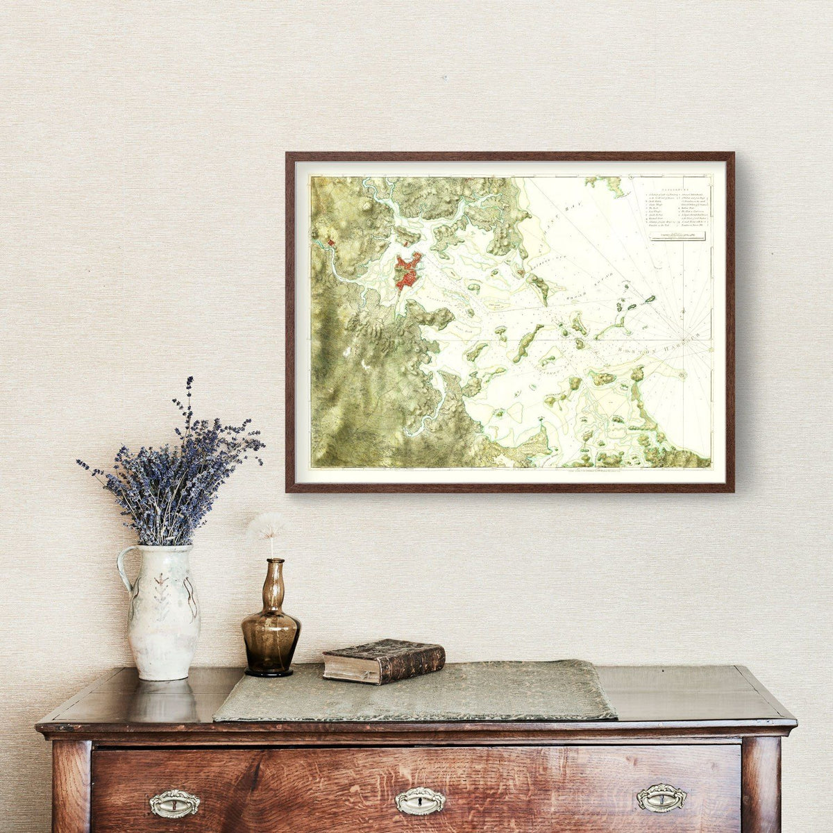 Vintage Boston Harbor Map 1775, photo 3 of 5