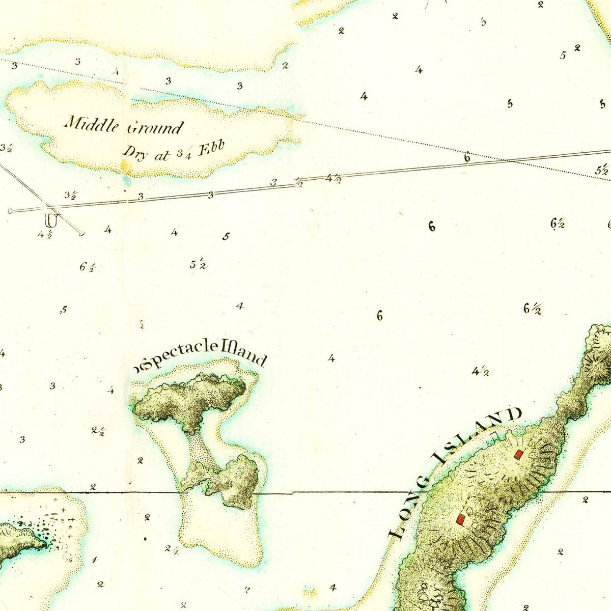 Vintage Boston Harbor Map 1775, photo 2 of 5