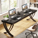 78.74" Two Person Desk Industrial Double Computer Desk with Metal Frame