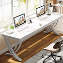 78.74" Two Person Desk Industrial Double Computer Desk with Metal Frame