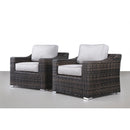 Modern Patio Chair With Cushions (Set of 2) - Brown by HouseOfZazla