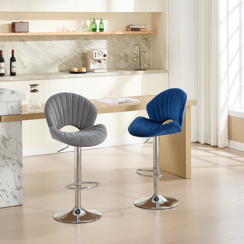 Bar Stools Set of 2 - Adjustable Barstools with Back and Footrest, photo 7 of 10