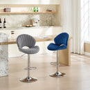 Bar Stools Set of 2 - Adjustable Barstools with Back and Footrest