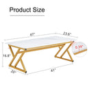 Modern Rock Slab Coffee Table With Metal Legs by HouseOfZazla